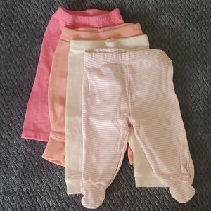 Baby Girl's Pink and Cream Leggings Set